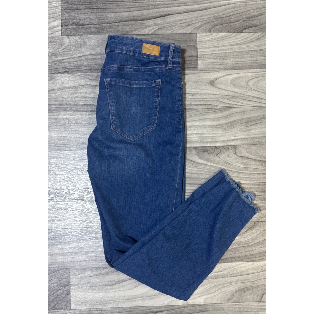 Sofia Jeans by Sofia Vergara Rosa Curvy Ankle Medium Wash Frayed Hem Jeans 10